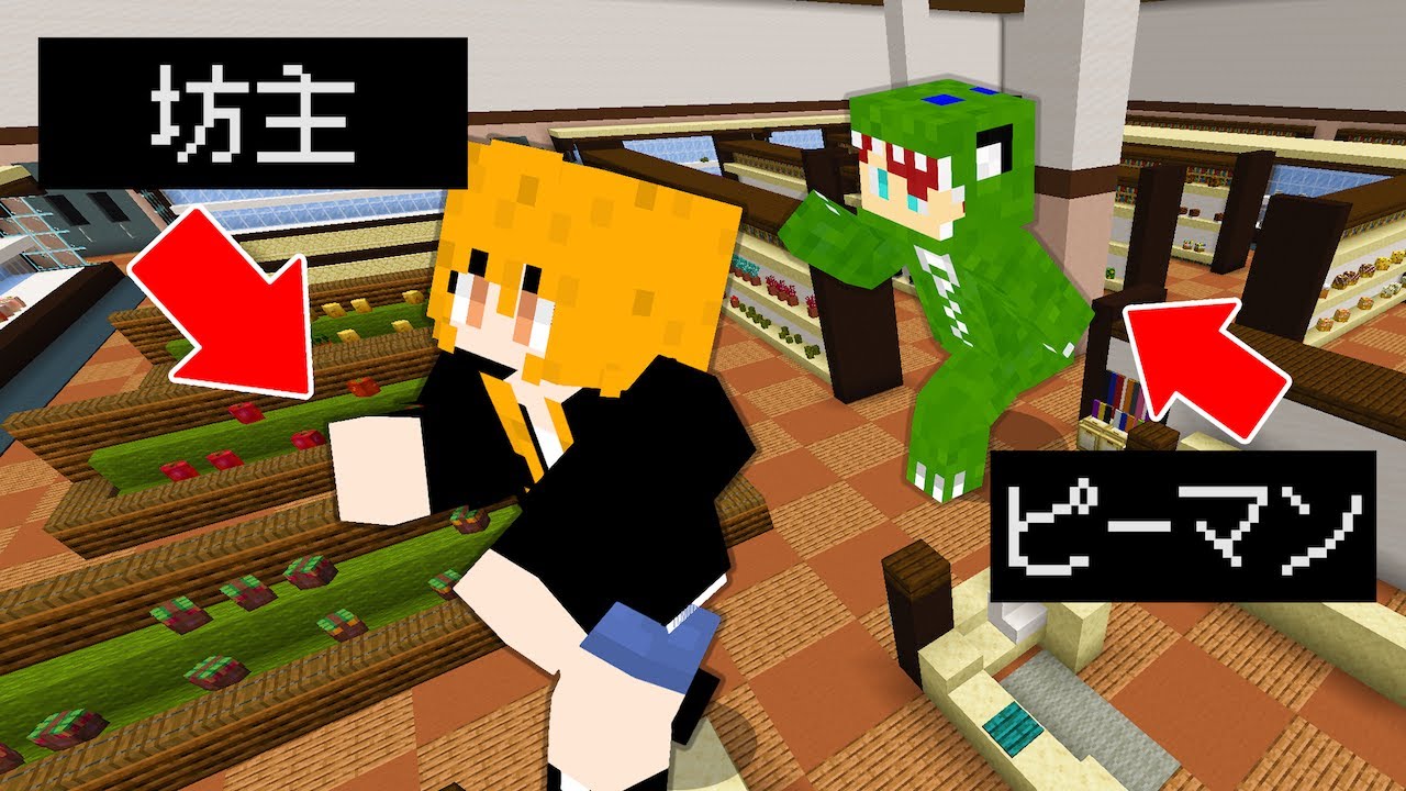 タッチされたら変なあだ名を付けられる改名鬼ごっこをスーパーでやってみた【マインクラフト】