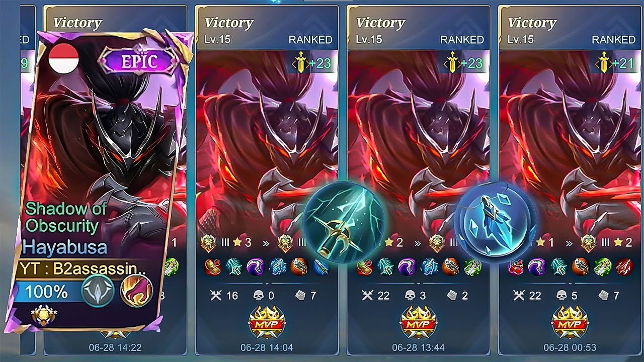GLOBAL HAYABUSA WINSTREAK SOLO |HAYABUSA NEW BUILDS AND EMBLEM SET 2024 -Mlbb