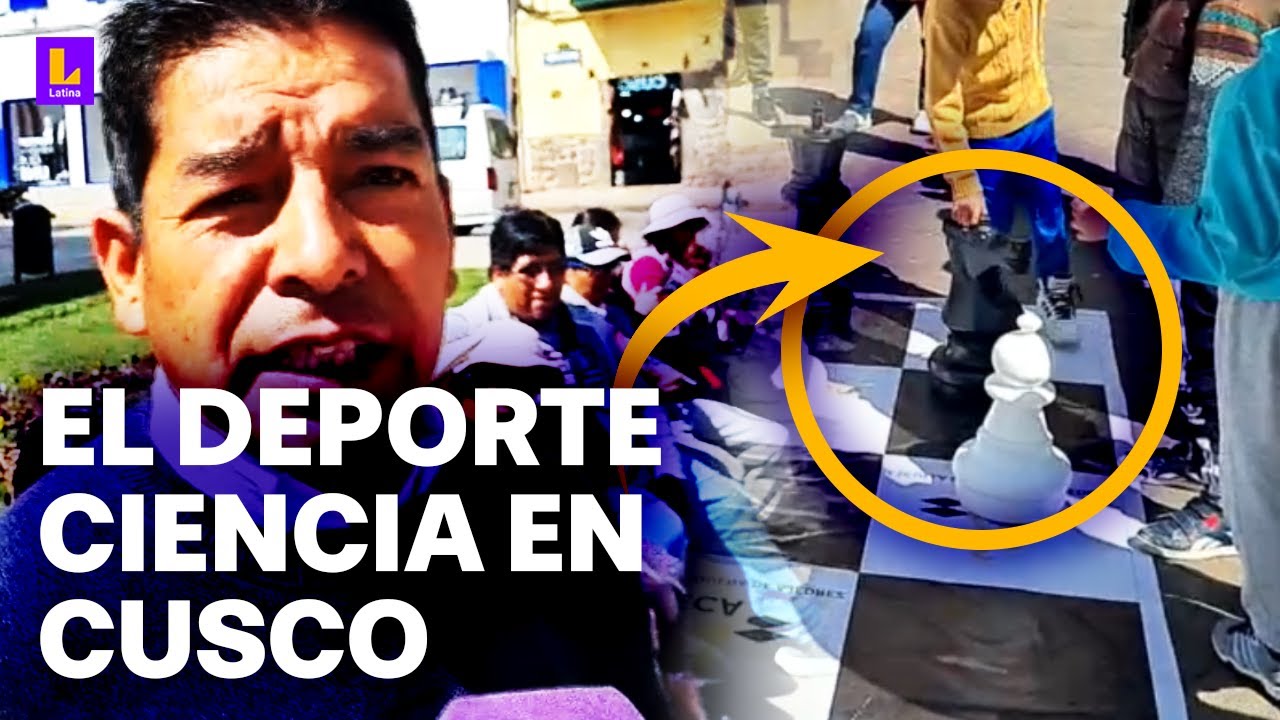 Cultura y deporte al aire libre: Ajedrez gigante causa emoción en el centro de Cusco