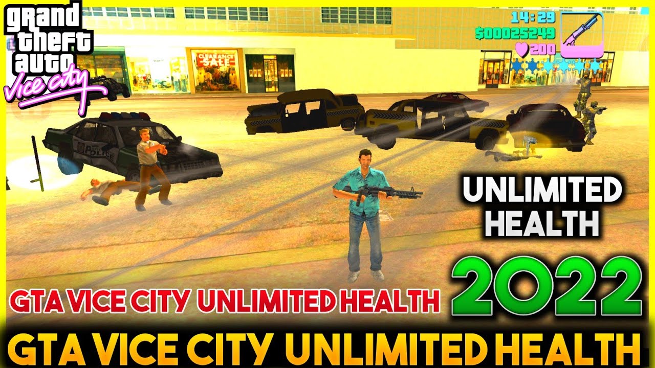 GTA VICE CITY ANDROID UNLIMITED HEALTH IN MOBILE || GTA VICE CITY INFINITE HEALTH 2022
