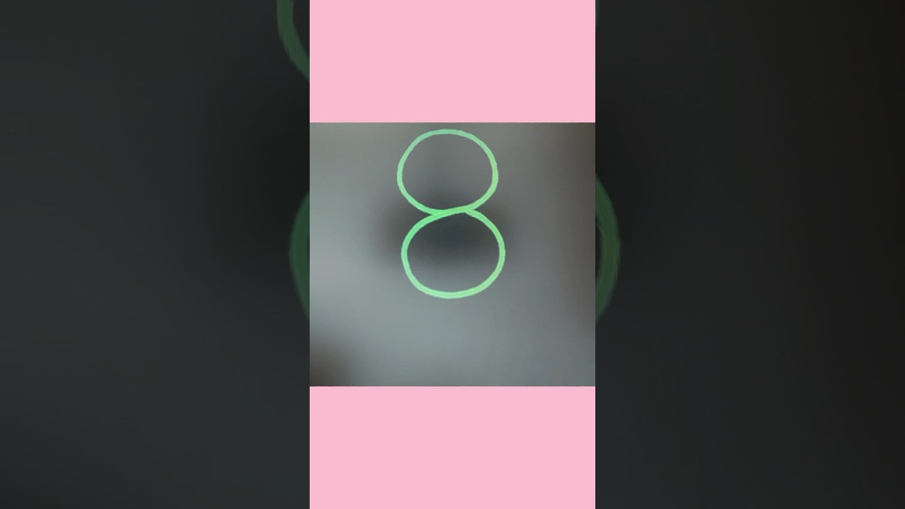 Bird drawing with number 8 #shorts #art #ytshorts #shortvideo #creativeartflick