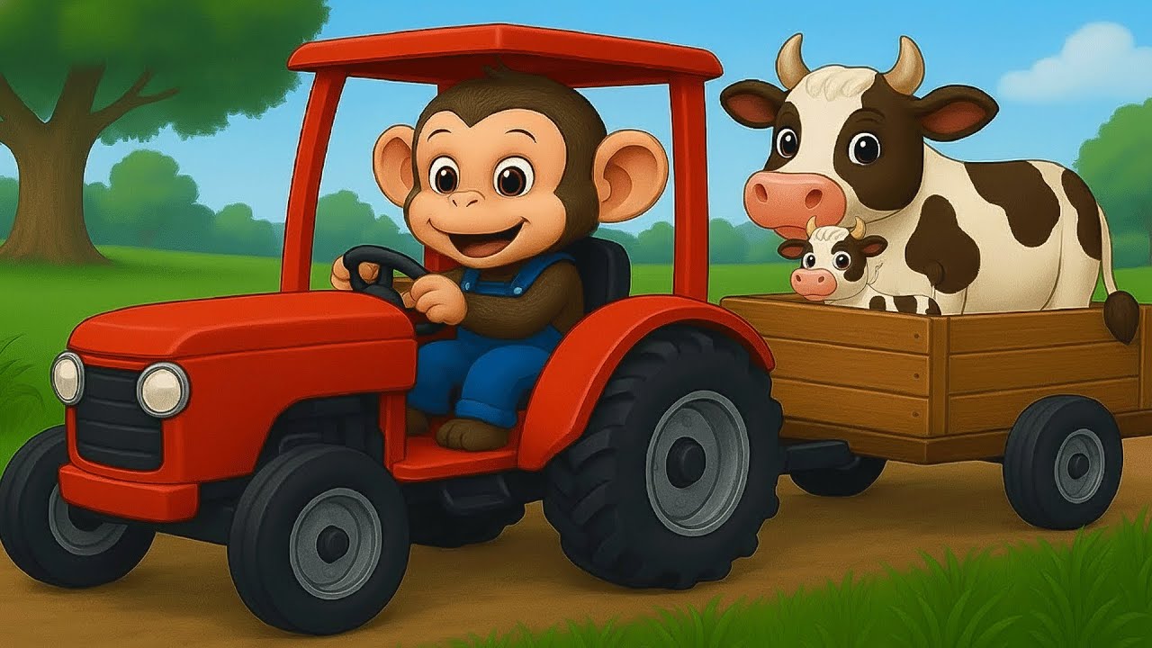 Monkey Farmer Fixes the Broken Tractor and Saves the Beet Field! | Funny Monkey 🐒🚜