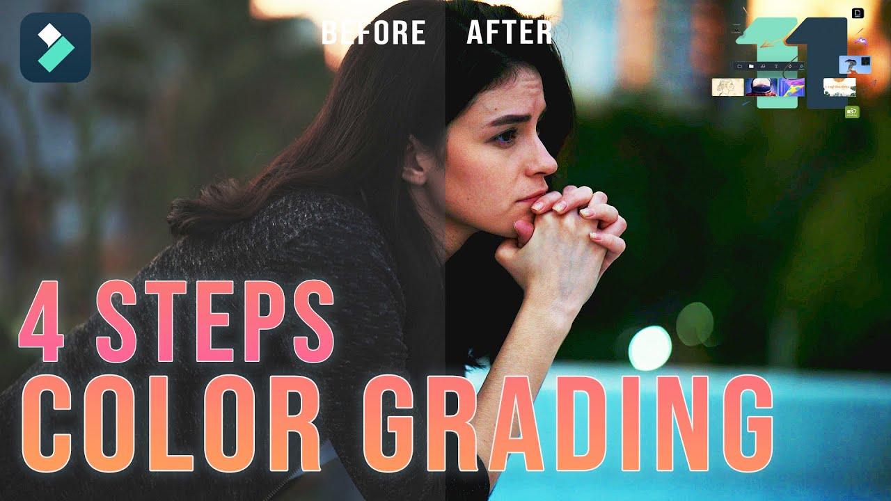 How To Do 4 Steps Color Grading in Filmora 11 | Filmora 11 Color Grading Steps
