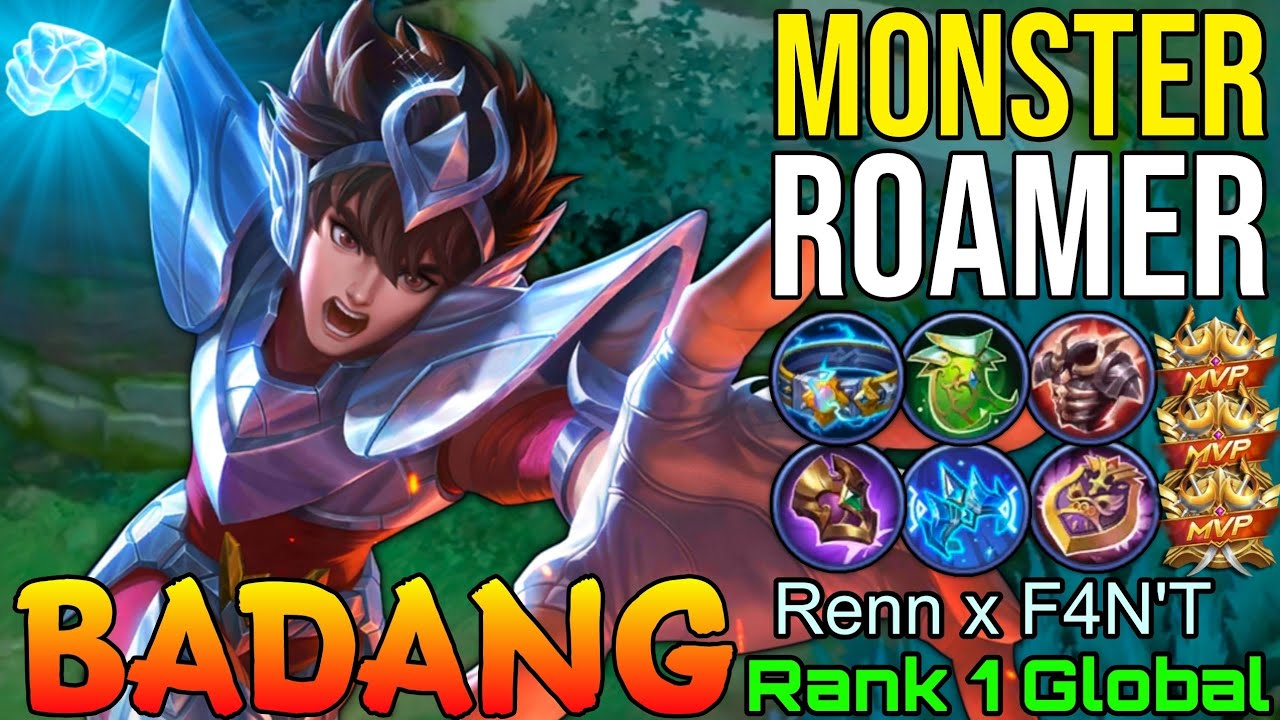 Monster Roamer Badang MVP Full Tanky Build - Top 1 Global Badang by Renn x F4N'T - Mobile Legends