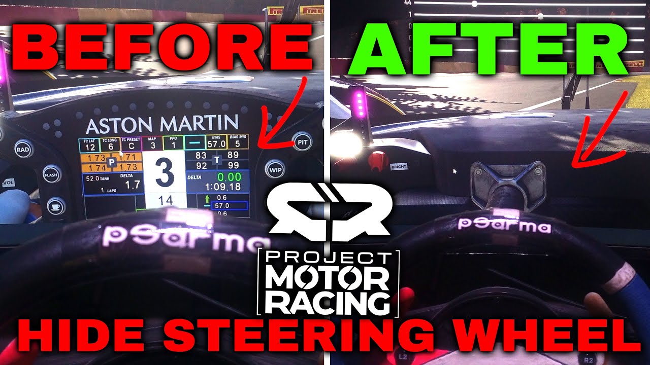 Как скрыть руль в Project Motor Racing ДЛЯ НАСТРОЙКИ SIM-ГОНОК