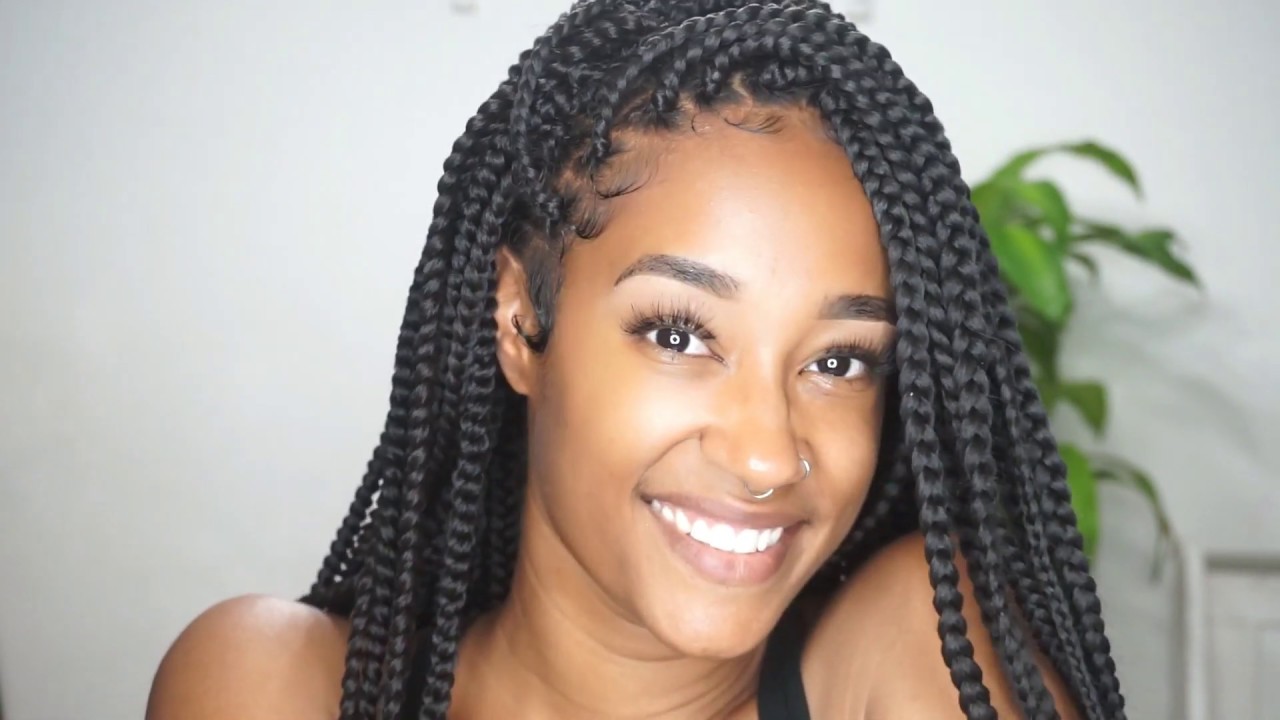 Easy HOW TO Long Box Braids using a Crochet Box Braids Method