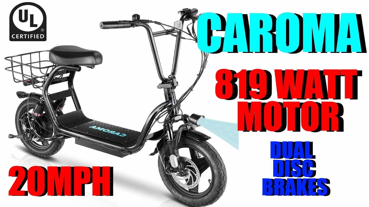 Caroma P1 Electric Scooter with 819 Watt Motor Unboxing Setup Ride #escooter #caroma