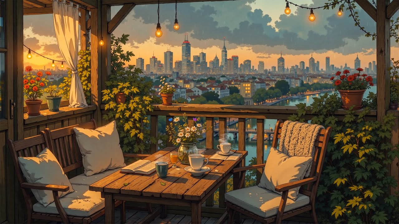 A Quiet Tokyo Balcony, Rainfall, and Lofi That Touches the Soul | For Study, Sleep, or Relaxation