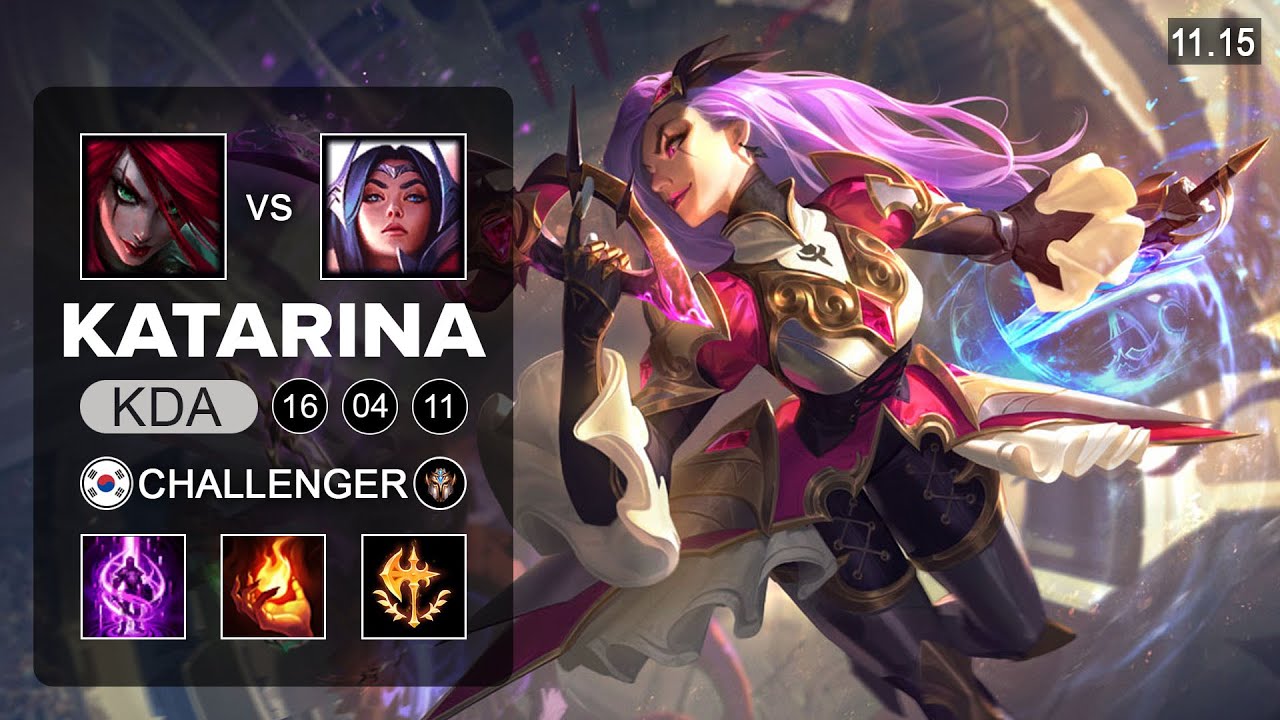 Katarina Mid vs Irelia - KR Challenger Patch 11.15