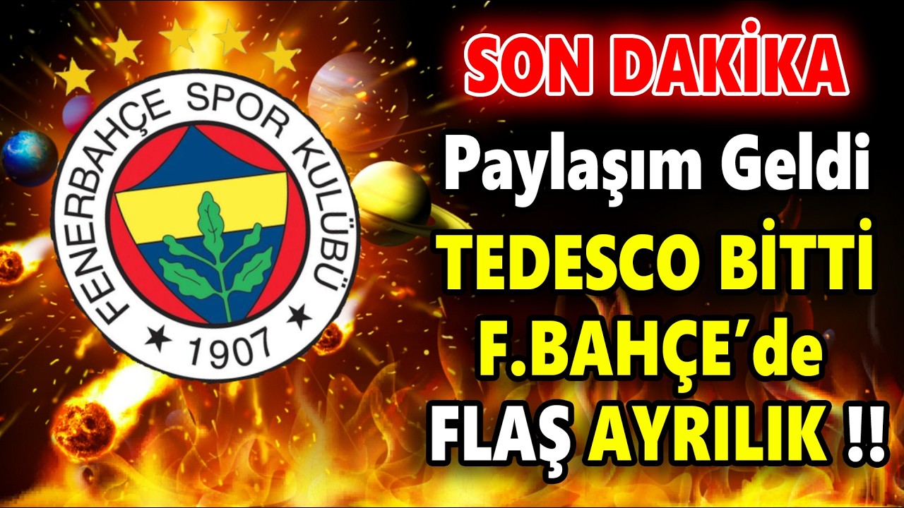 Fener yenildi Tedesco işi bitti! KOVULDU Bomba Ayrılık..