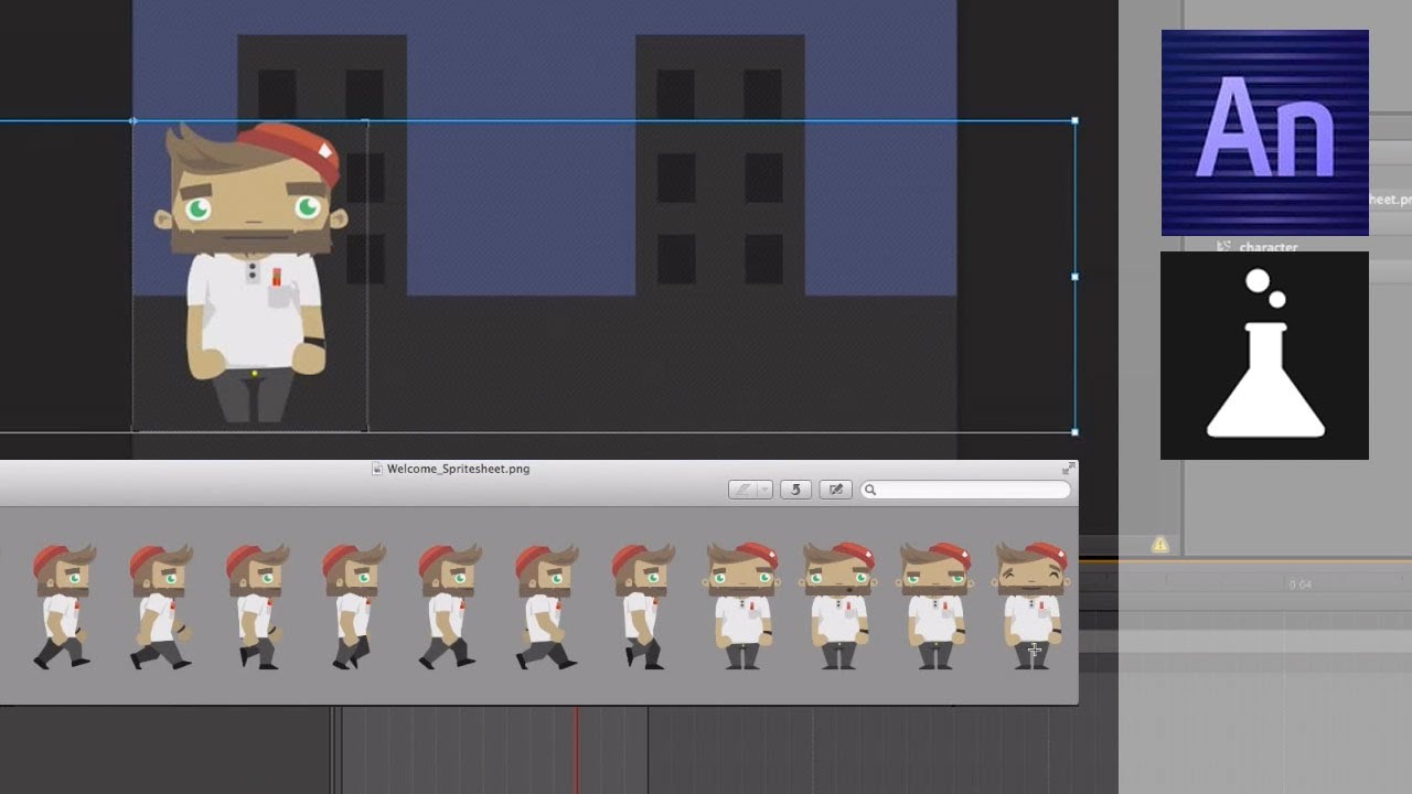 Sprite Sheet Animations (Adobe Edge Animate Online Week, Episode 3)
