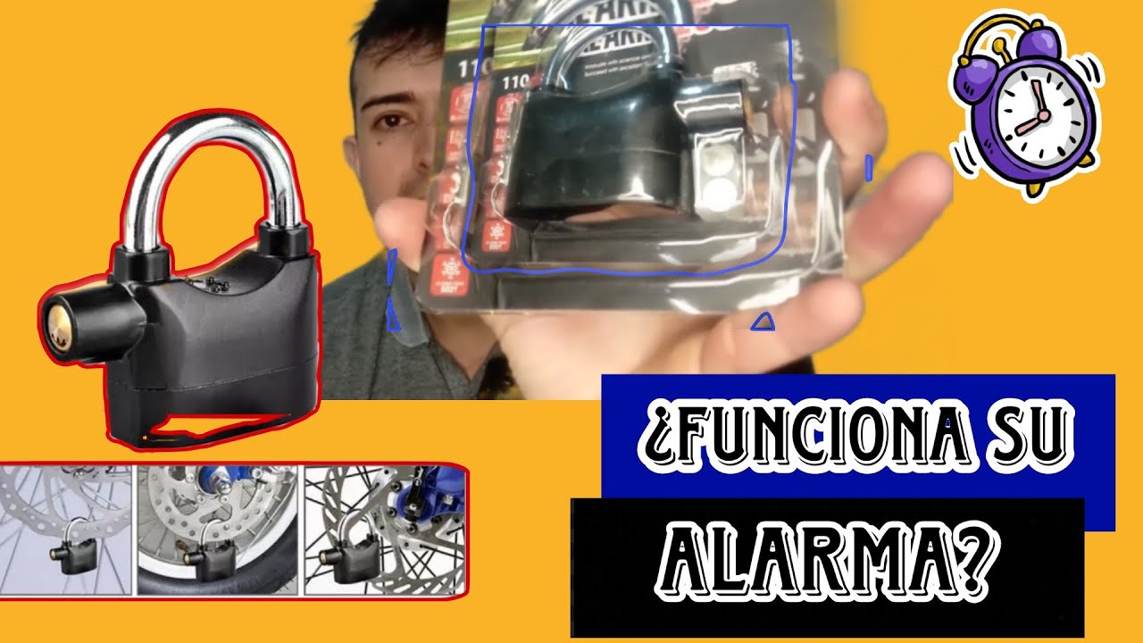 🚨📢 ¿ como FUNCIONA el CANDADO con ALARMA ALARM LOCK ?
