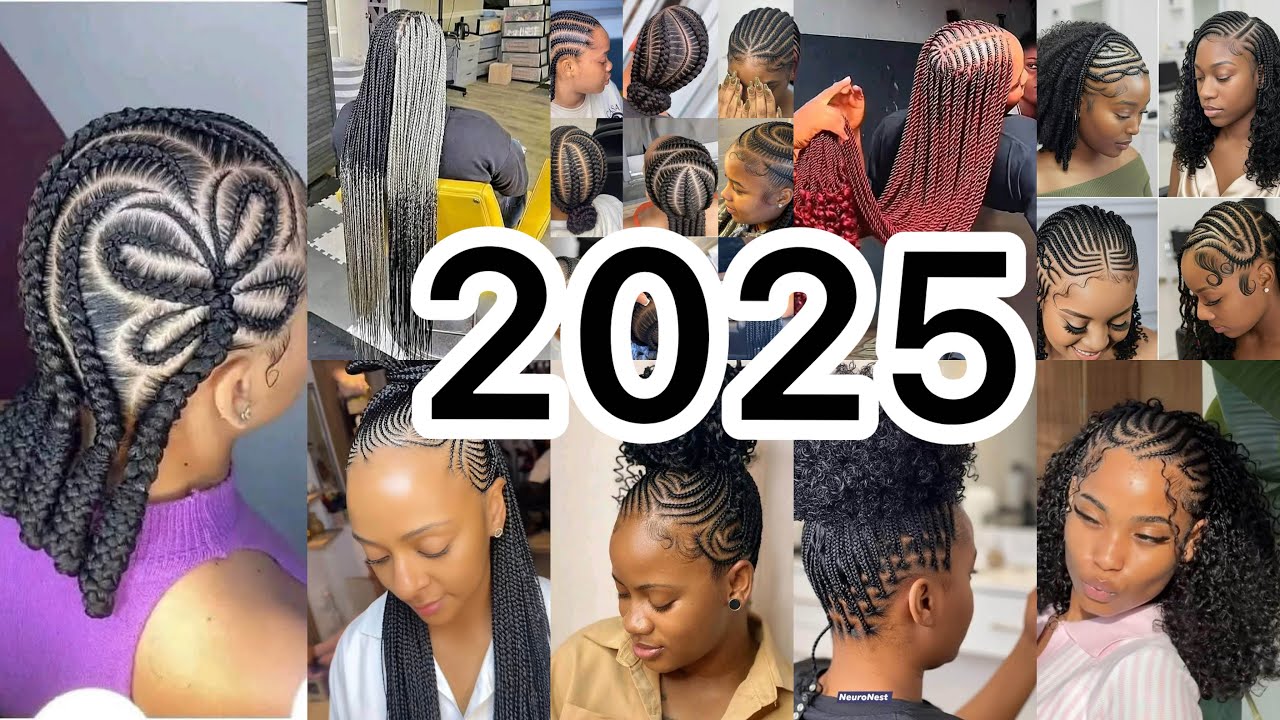 2026 CUTE LATEST CORNROW BRAIDS HAIRSTYLES/GHANA WEAVING HAIRSTYLES/ STITCH BRAIDS HAIRSTYLES #viral