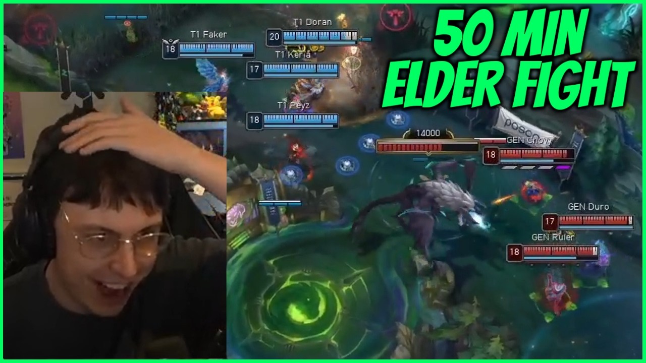 Caedrel Reacts To Cinema Minute 50 Elder Fight In T1 VS GENG