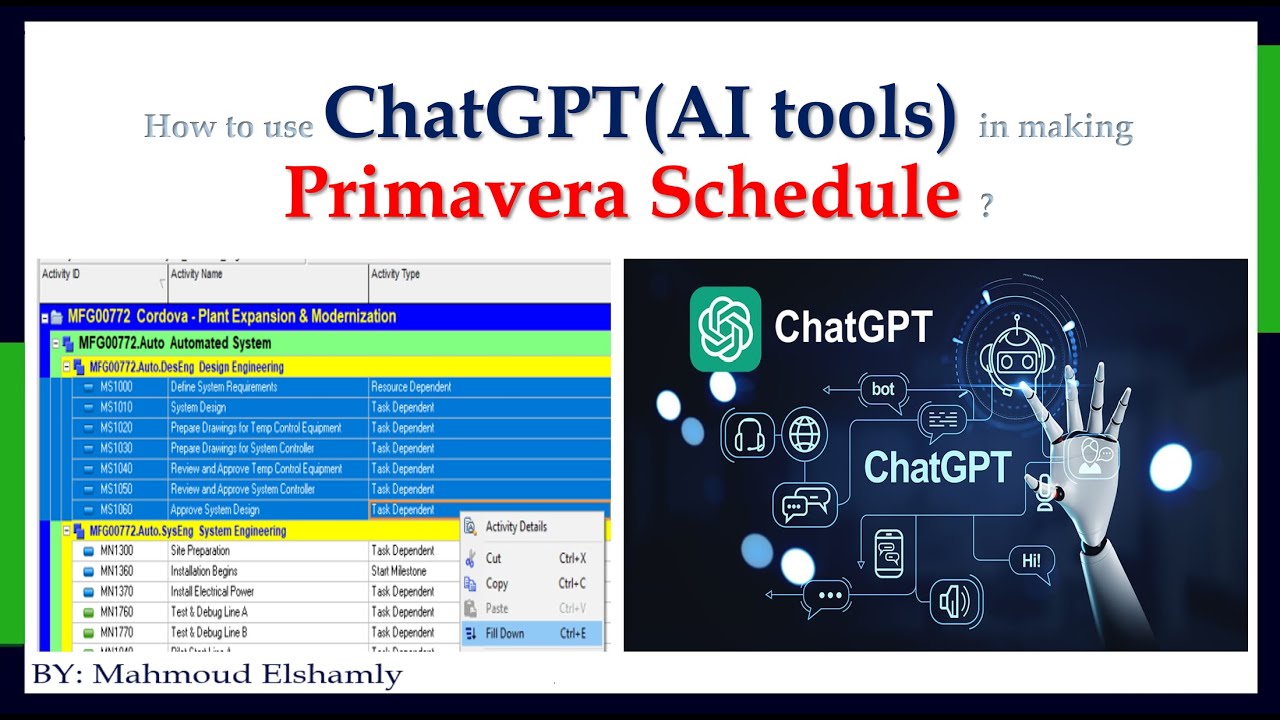 How to use ChatGPT(AI tools) in making Schedule ? ازاى نستخدم الذكاء الاصطناعي فى عمل الجدول الزمنى