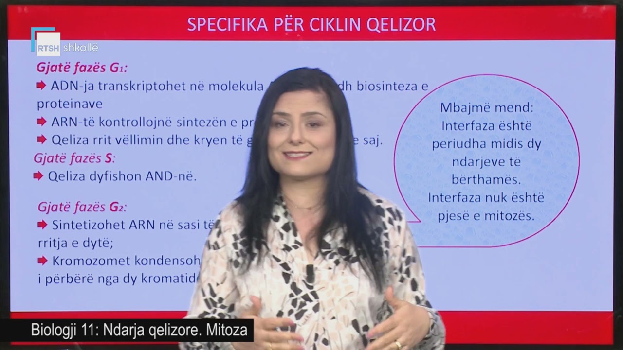 Biologji 11 - Ndarja qelizore. Mitoza.