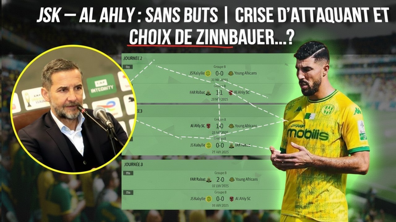 JSK – Al Ahly : sans buts | Crise d’attaquant et choix de Zinnbauer...?