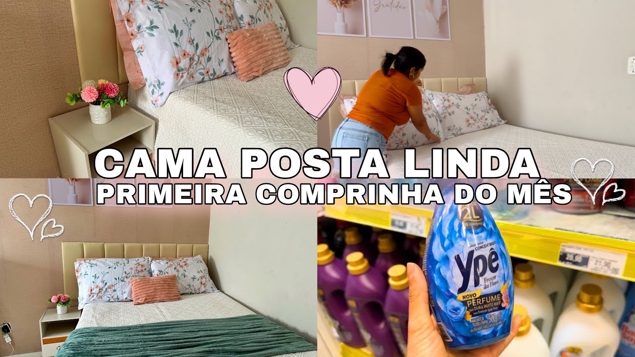 NOVA DECORACAO no quarto ficou lindo| cama posta linda🤩 