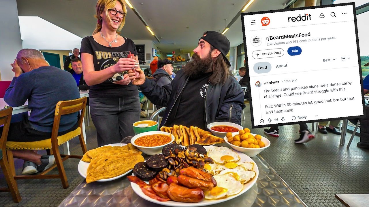 REDDIT SAID EVEN I COULDN'T BEAT THIS BREAKFAST CHALLENGE! | BeardMeatsFood