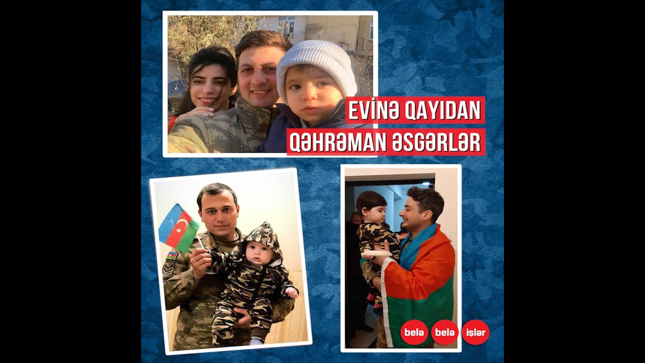 Evinə qayıdan əsgərlər... Sevincli, təsirli anlar