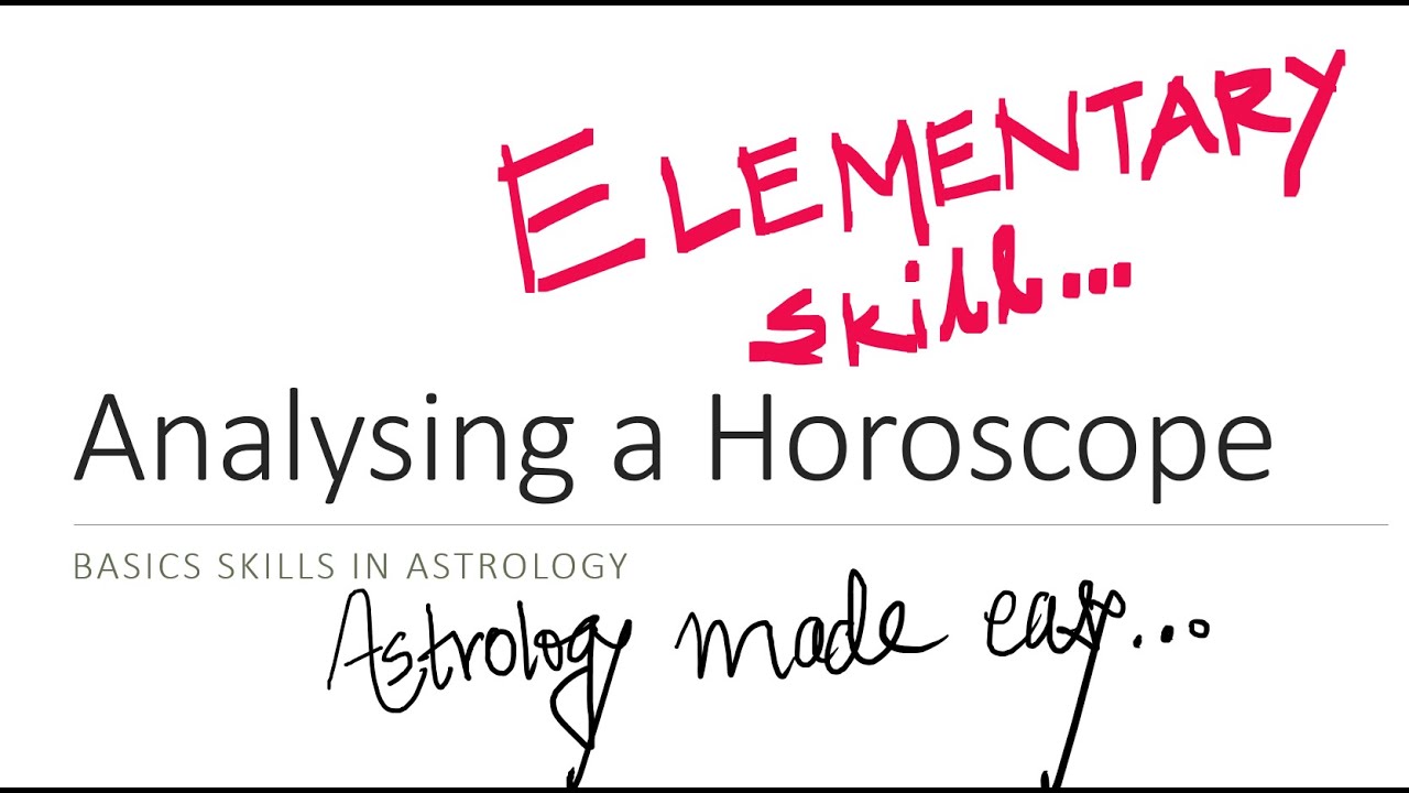 Learning Elementary Analysis of a Horoscope