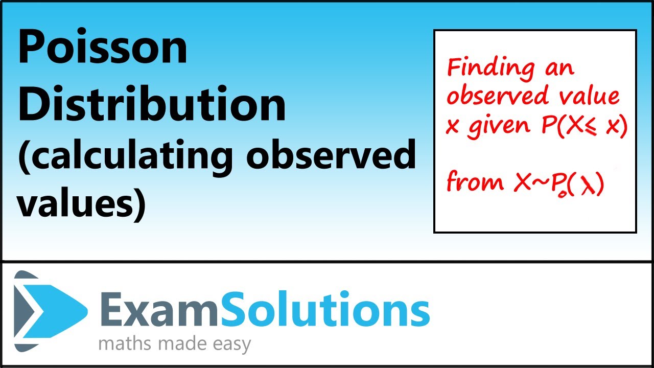 Poisson Distribution - Calculating an observed value from tables | ExamSolutions