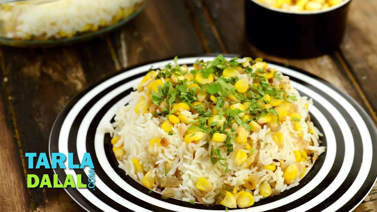 Corn Pulao by Tarla Dalal