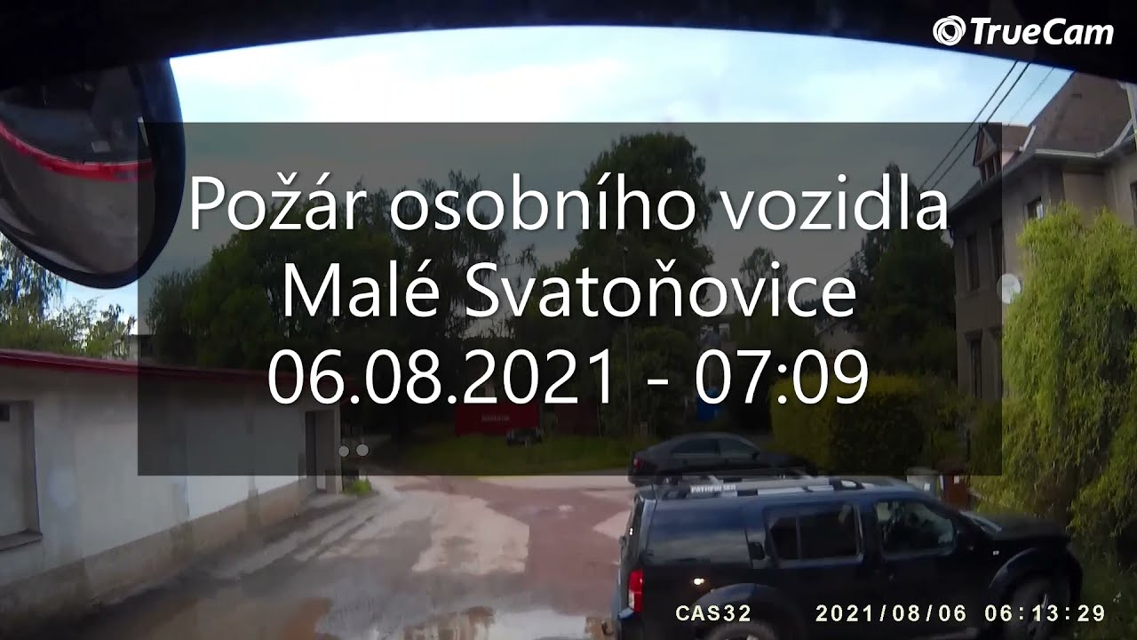 Výjezd: JSDH Malé Svatoňovice - Požár osobního automobilu - 6.8.2021