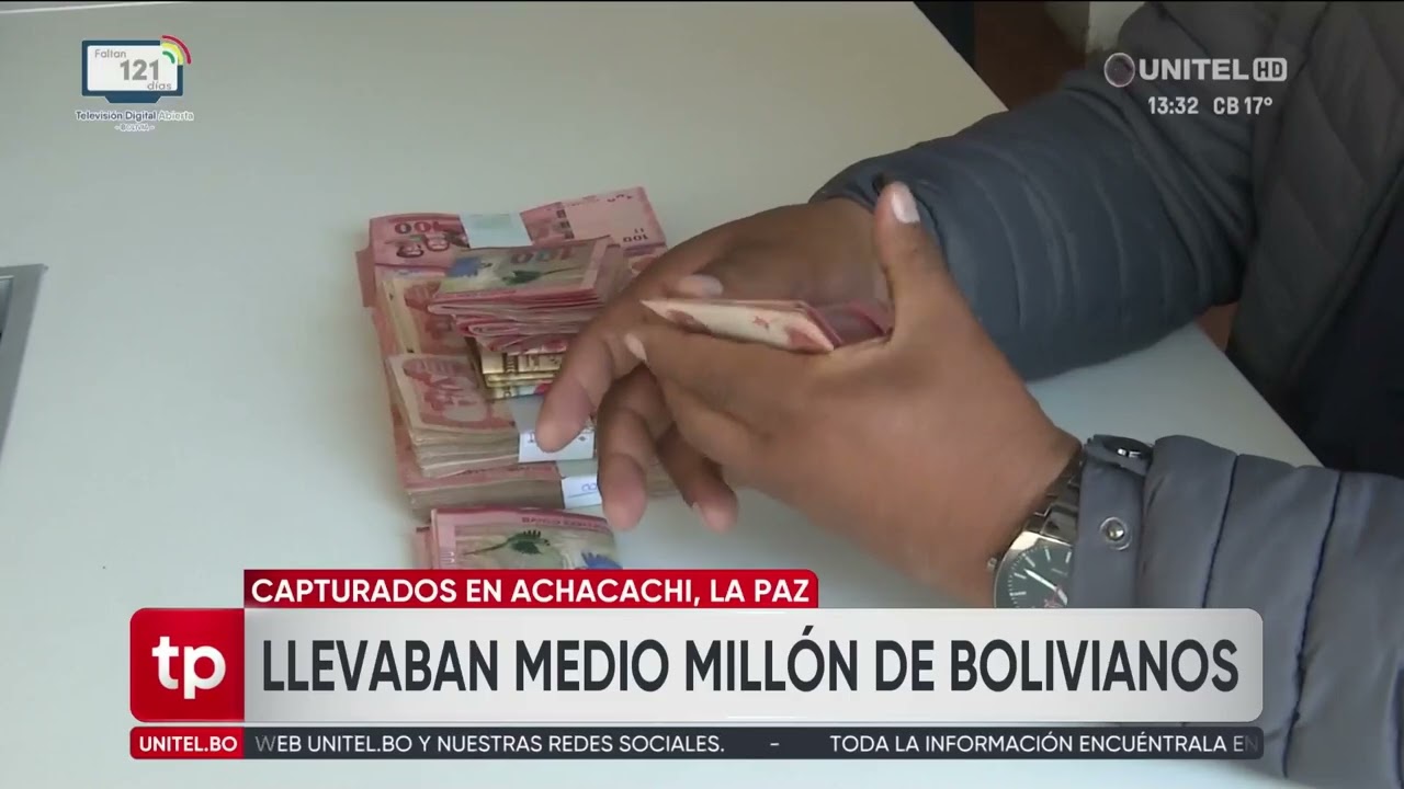 La Paz: Aprehenden a pareja con medio millón de bolivianos que no pudo justificar