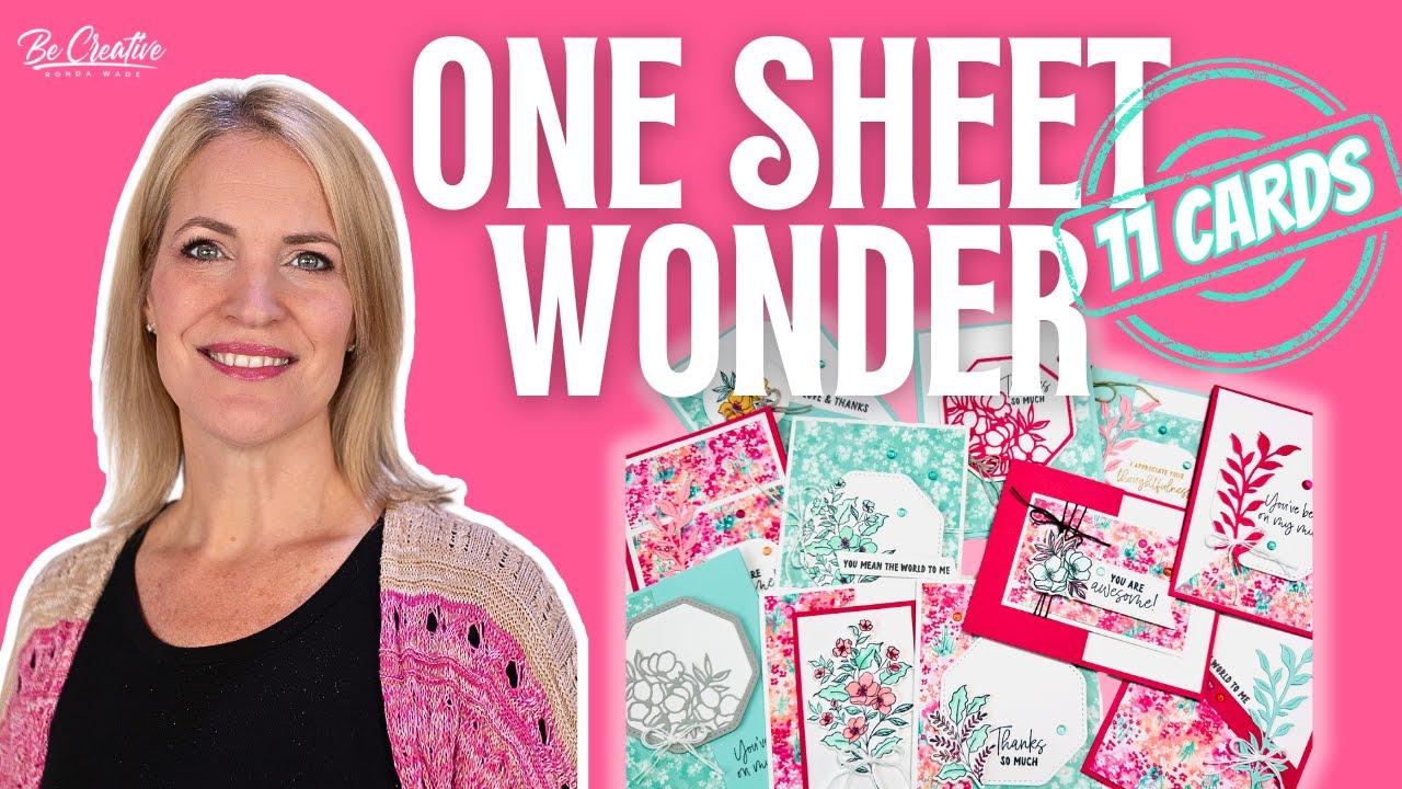 ONE SHEET WONDER: Create 11 Cards from 1 Sheet of Paper + FREE Template! | Lunch Break With Ronda