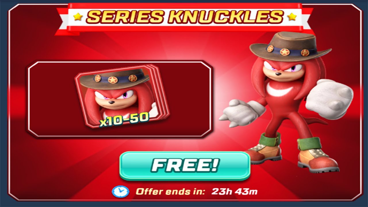 Sonic Forces Speed Battle - SERIES KNUCKLES New Runner Event Free Cards (android, ios) Gameplay