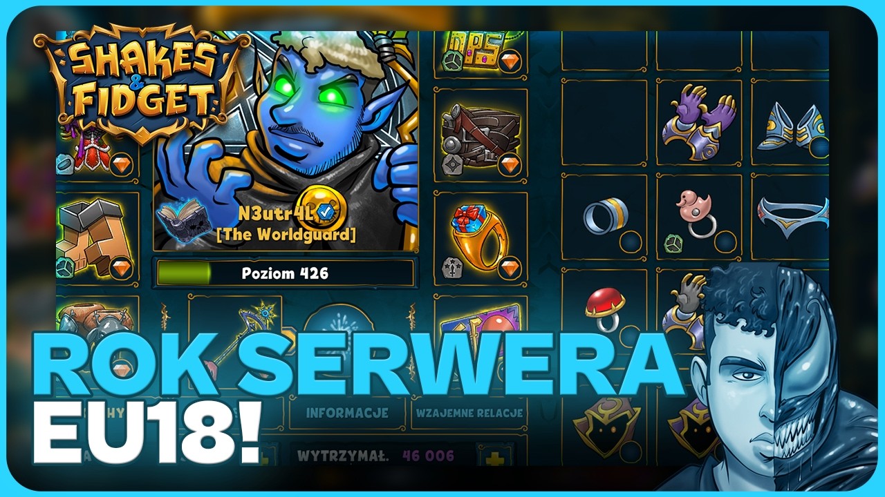 ⚔️ Podsumowanie Roku Gry na Serwerze EU18!  🚀  | Shakes & Fidget | N3utr4L ⚔️