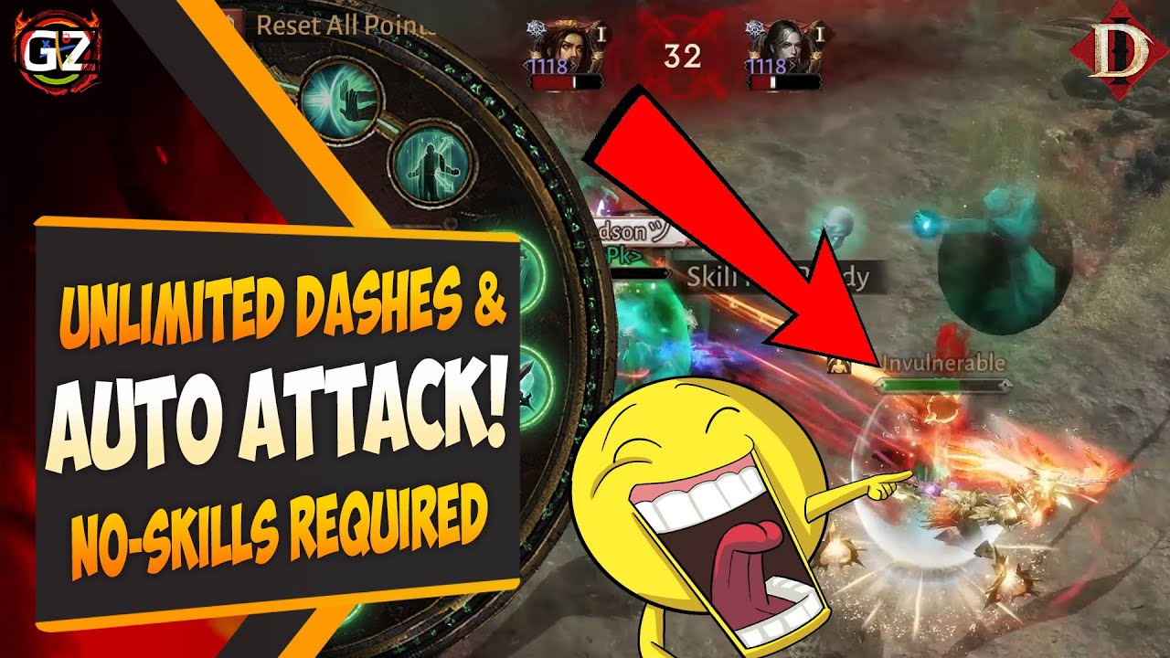 Неограниченные рывки DH и спам автоатак — навыки не требуются 😂 | Diablo Immortal