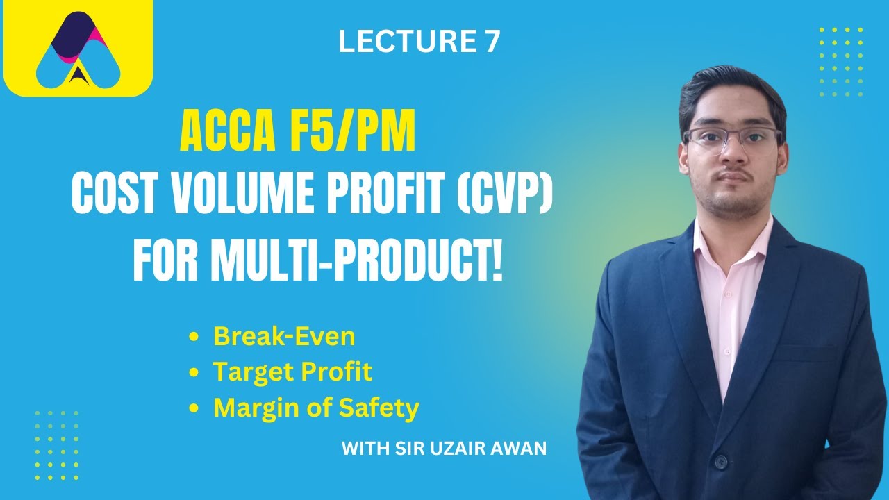 ACCA PM/F5 | Multi-Product CVP: Break-Even, Margin of Safety & Target Profit Explained | Lecture 7/8