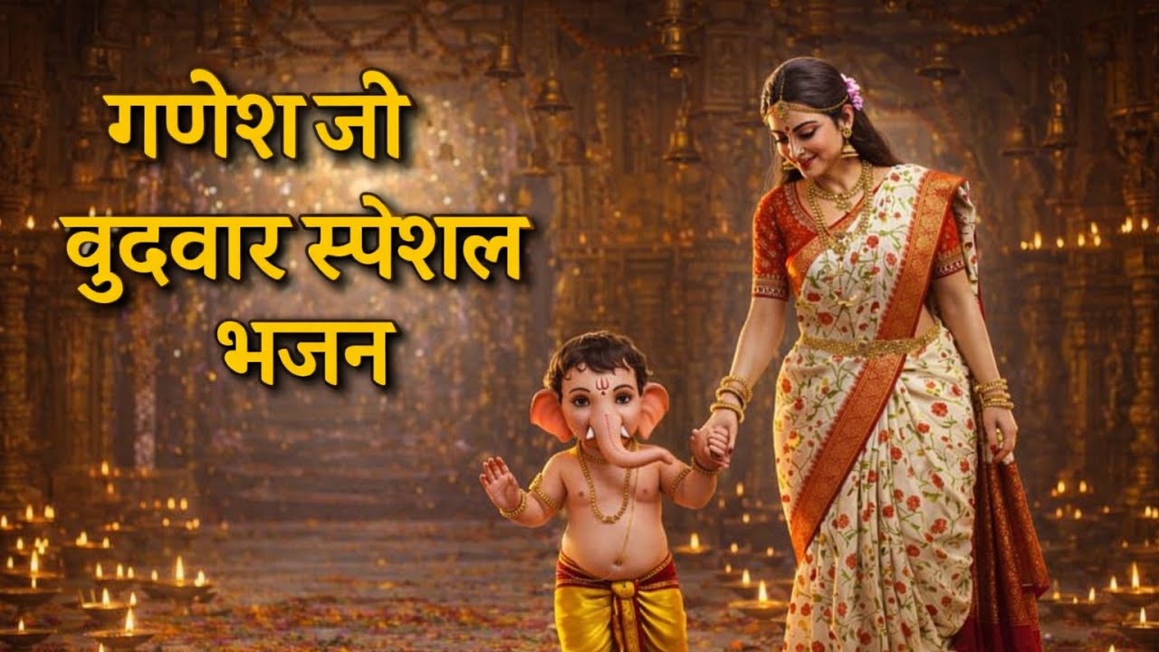 गणेश जी बुधवार स्पेशल भजन 🙏 | सुख, समृद्धि और विघ्न विनाश के लिए शक्तिशाली भजन | Ganesh Bhajan 2026