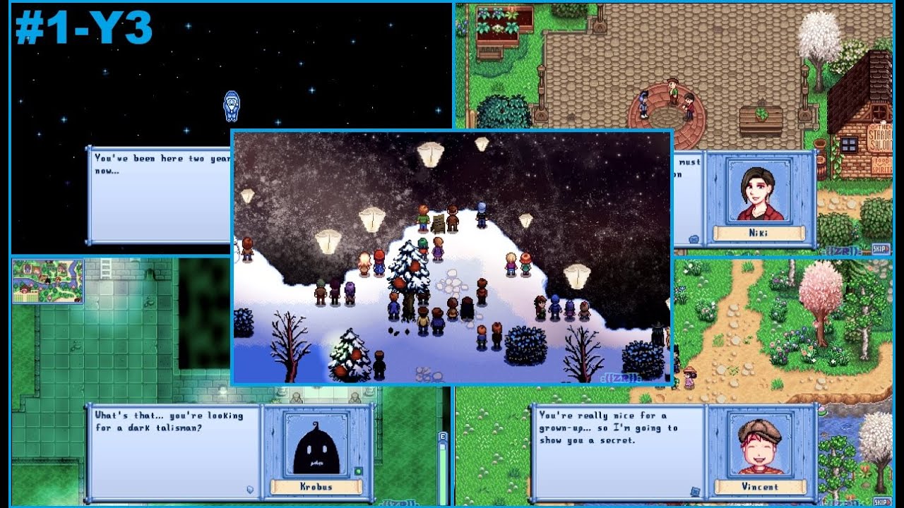 Ep1 Year3 Stardew Valley Expanded + Mods: Day 2 Spring - Niki, Vincent, Shane, Sewer, Starlight Cel