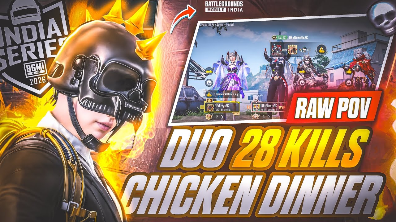 BGIS 2026 IN GAME QUALIFIERS 28 KILLS DUO CHICKEN DINNER 💥 #bgis2026 