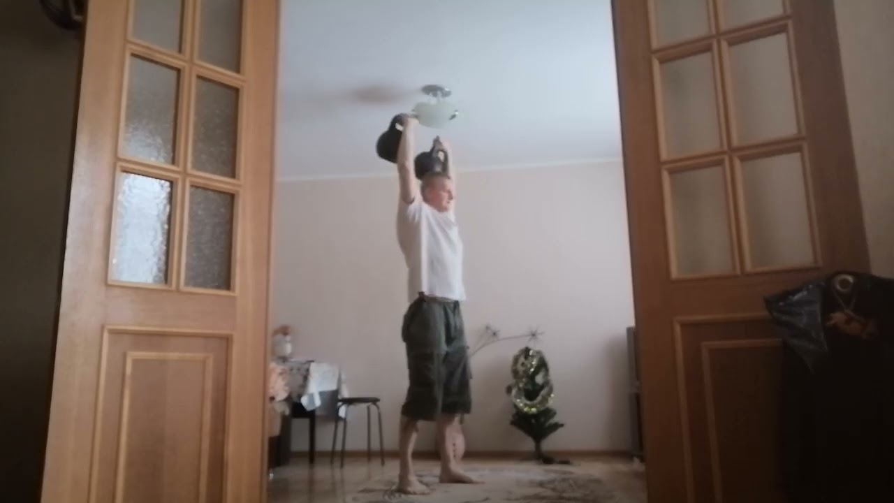 Связка с гирями по 16 кг 