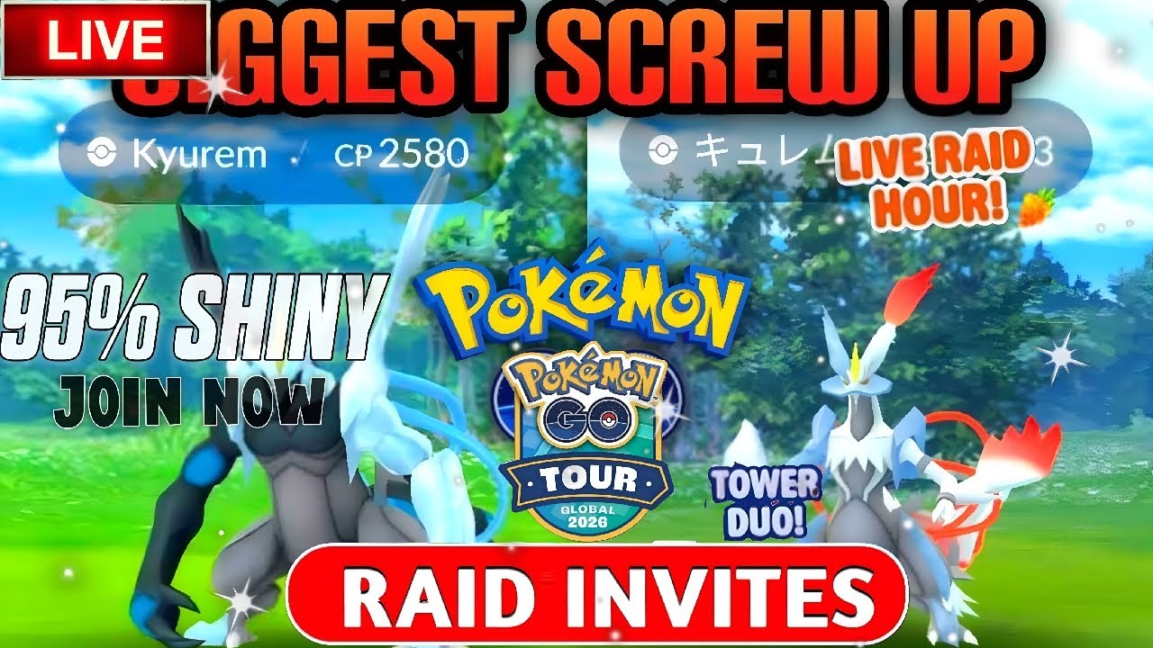 🔴 LIVE Black Kyurem, White Kyurem & Reshiram Raids | Free Remote Raid Invites | Pokémon GO | raid