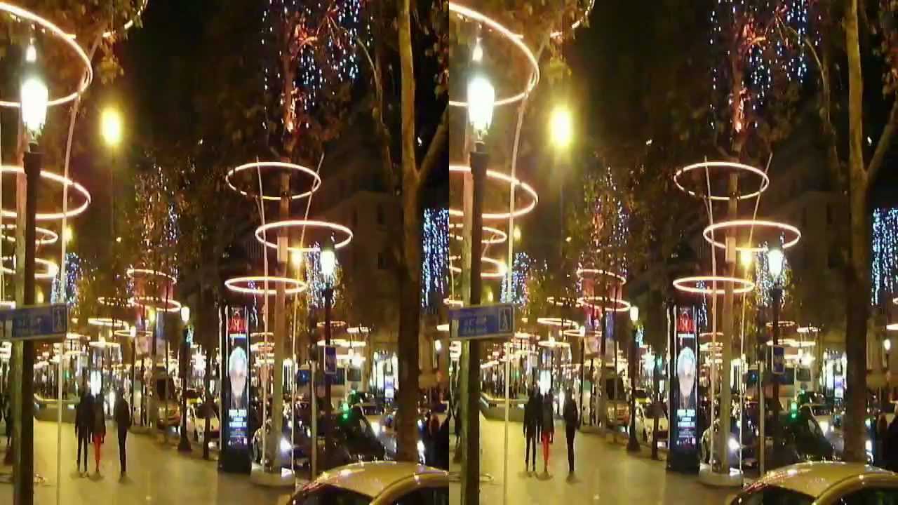 NOEL CHAMPS ELYSEES PARIS 2012 en 3D #02
