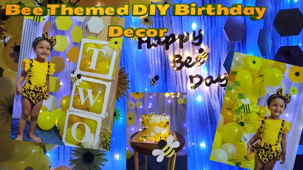 DIY Bee Themed 🐝 Birthday Decoration at home🤩