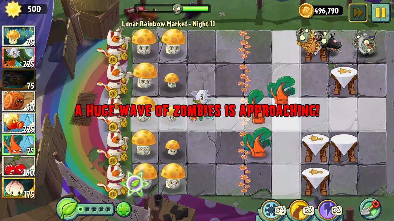 Pvz2 Reflourished: Lunar Rainbow Market Night 11