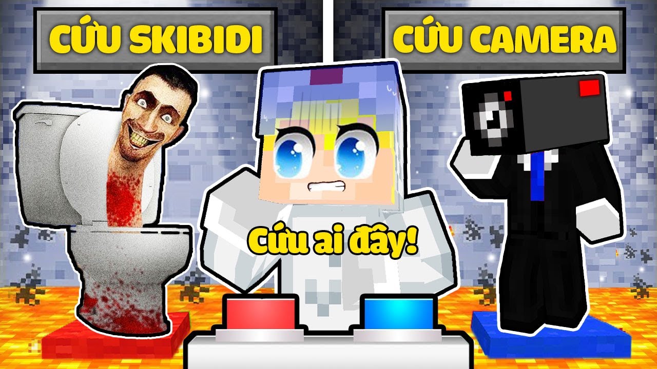 NẾU NHƯ TÔ GÀ CHỈ ĐƯỢC CỨU SKIBIDI TOILET HOẶC CAMERA MAN TRONG MINECRAFT*TÔ GÀ QUÁI VẬT BỒN CẦU