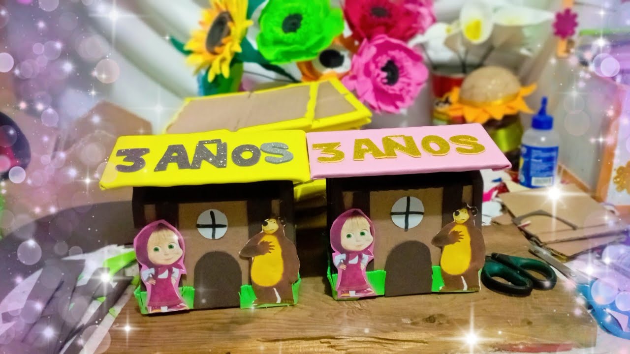 🐻DULCERO DÉ MASHA Y El OSO 🪵 con cartón 🌳