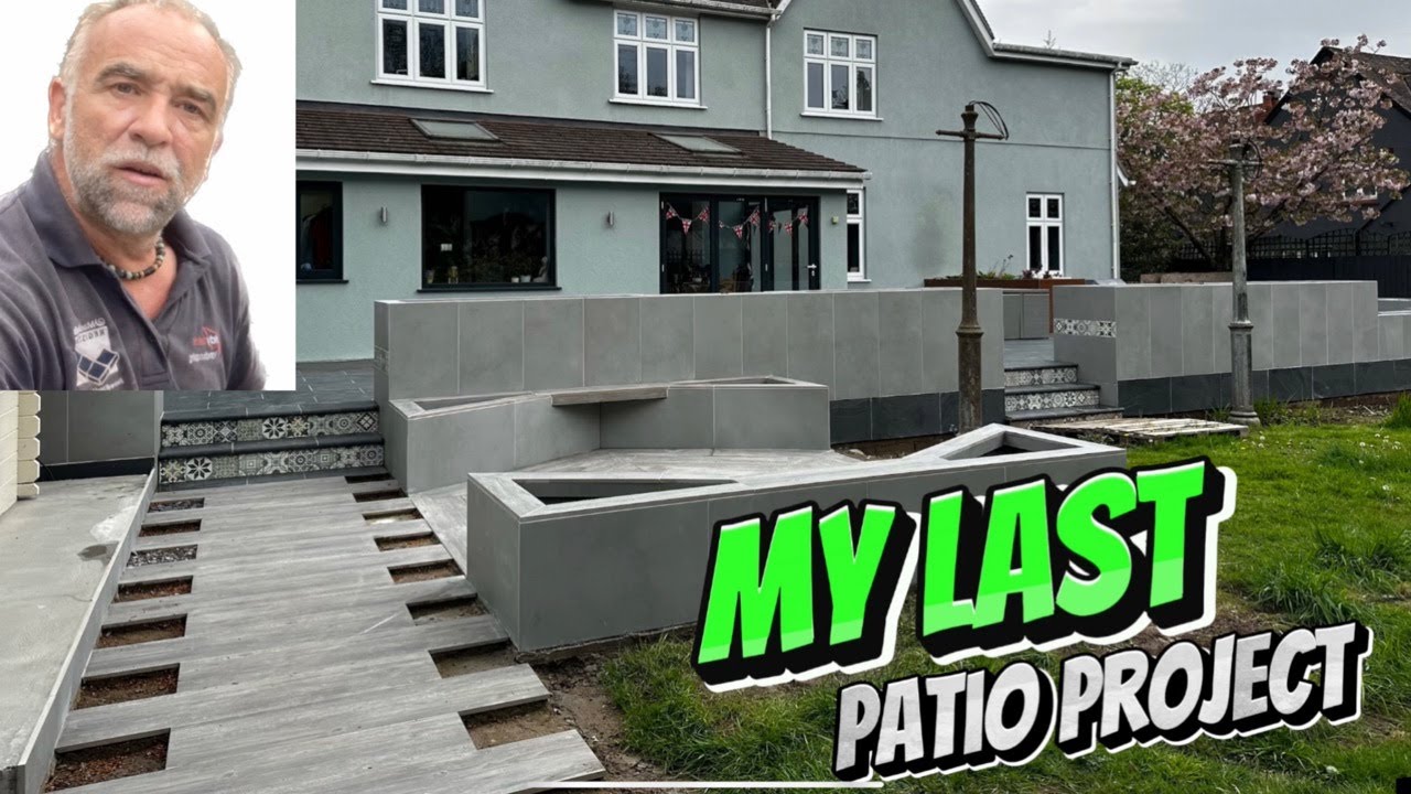 Creating a Beautiful Patio: The One-Person Challenge #landscaping #porcelain #slate #feature-wall