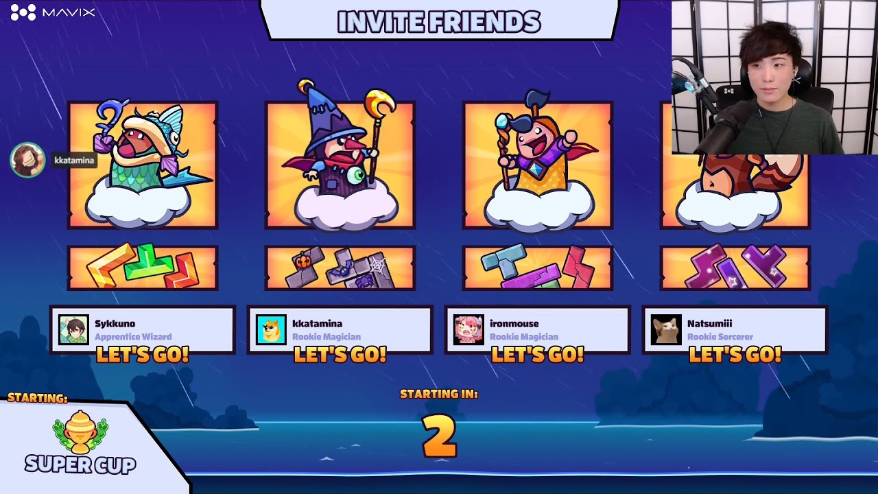 Sykkuno plays Tricky Towers ft . Miyoung , Natsumi and Ironmouse
