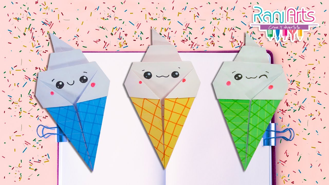 HELADO DE ORIGAMI - DIY - paso a paso