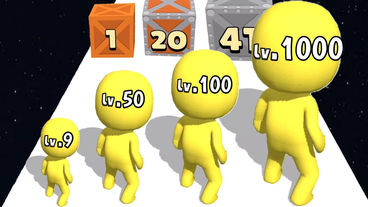 Push Harder 3D - Level Up Runner Man (Max Level) Run Game Video