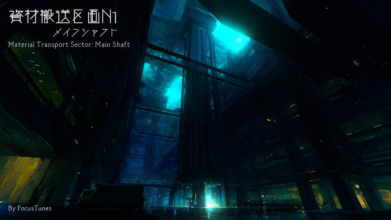 [BGM / Inst] 資材搬入区画N1：メインシャフト - Material Transport Sector: Main Shaft |   relax #ai #aiart