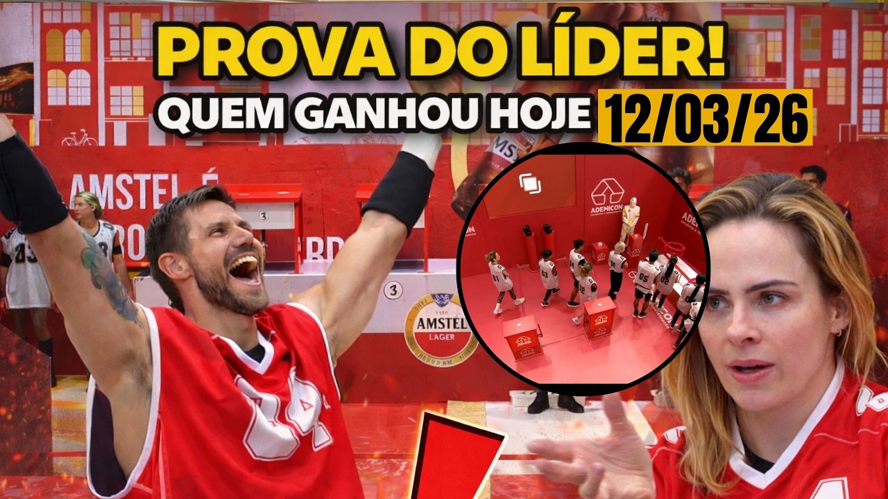 BBB26: QUEM VENCEU A PROVA DO LÍDER RESISTÊNCIA DE HOJE 12/03/26 VINGANÇA ARMADA NO PAREDÃO BBB 26!